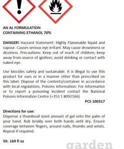 Ecoearth Hand Sanitiser Safety Notice