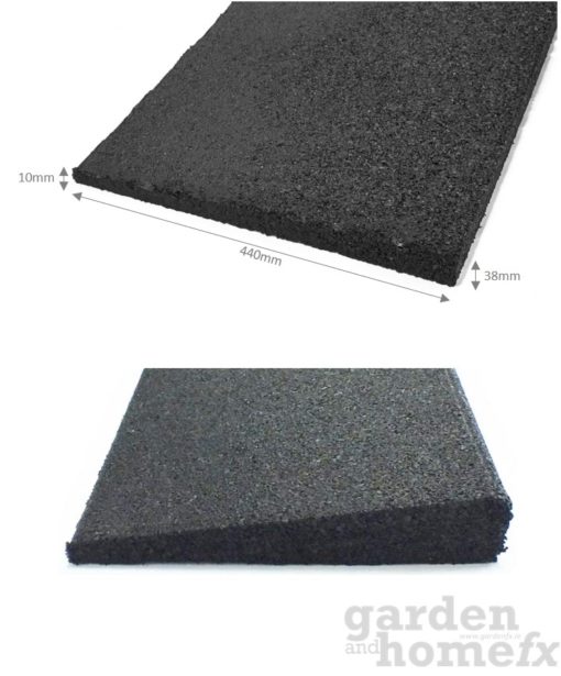 Black Recycled Rubber Ramp, Supplied from Ireland