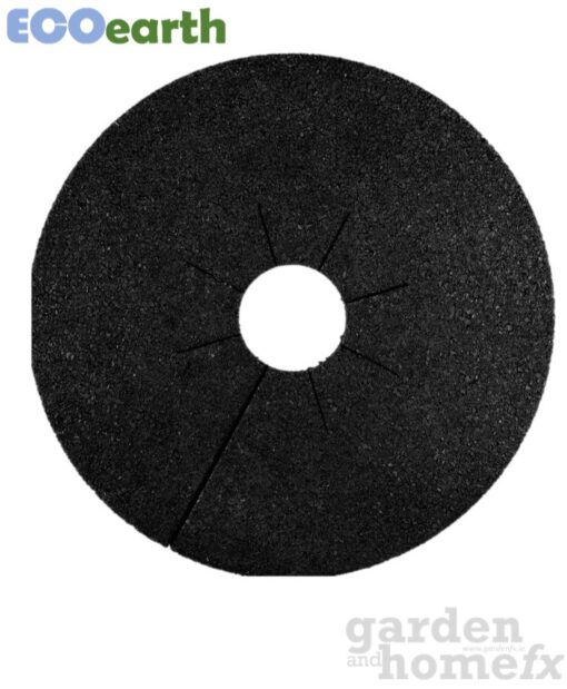 Black Recycled Rubber Tree Ring made in Ireland, stocked in Dublin