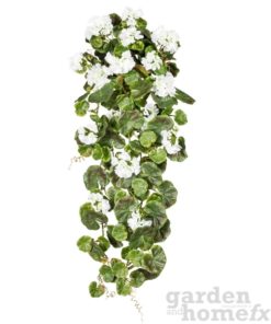 Artificial Plant White Hanging Gernaium
