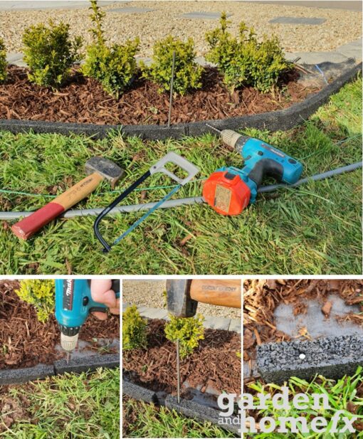 How to fit irish made recycled rubber garden lawn edging, stocked in dublin