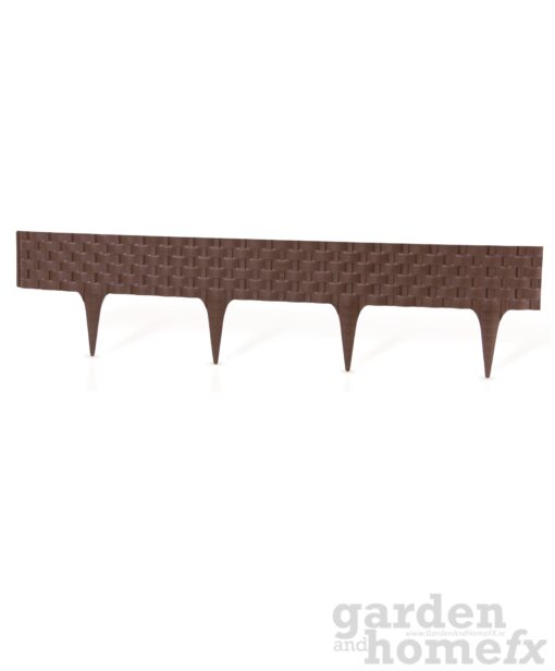 Rattan effect recycled plastic flexible garden lawn edge edging, stocked in Dublin, Ireland.