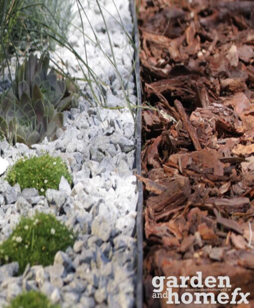 Palis Flexible garden lawn and path edging rim, 100% recycled plastic, stocked in Dublin, Ireland.