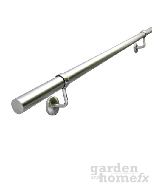 Rothley brushed stainless steel stairs handrail kit, stocked in Ireland