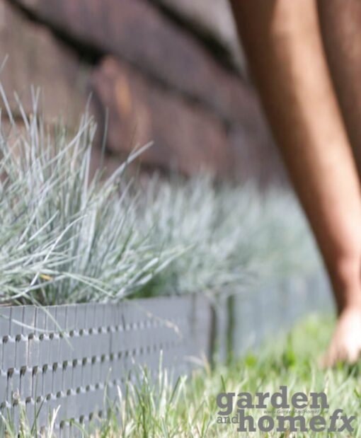 Rattan effect recycled plastic flexible garden lawn edge edging, stocked in Dublin, Ireland.
