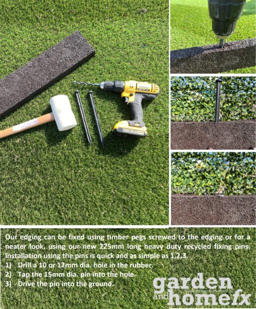 Recycled Rubber Lawn Edging - 1m - Image 11