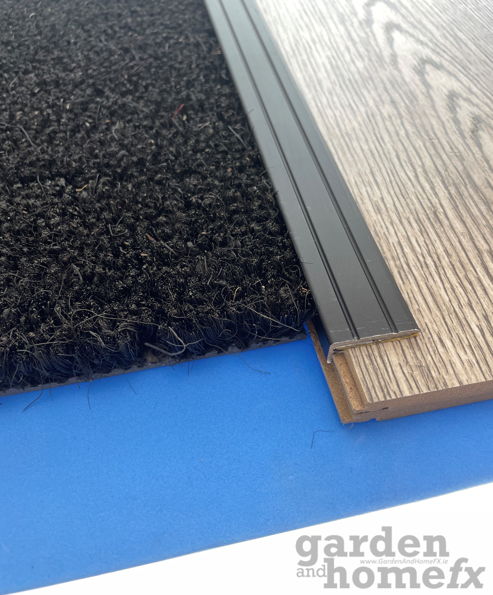 Matwell Edging for natural coir enterance matting for recessed mat well. supplied in Ireland