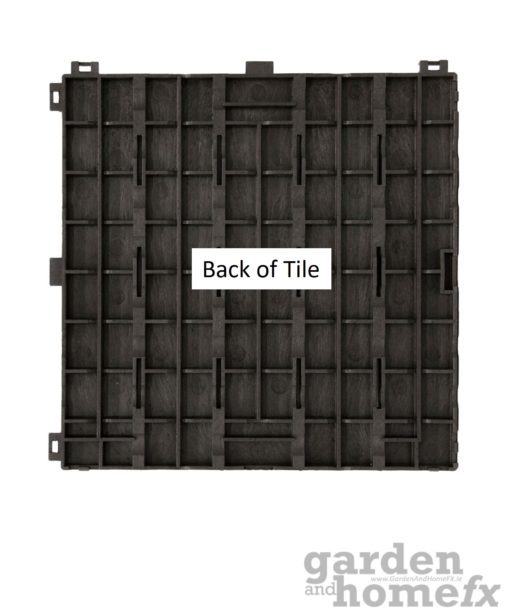Easy Tile recycled rubber Balcony & Deck Patio Tile "Moasic & Comso" made from old car tyres, stocked in Ireland