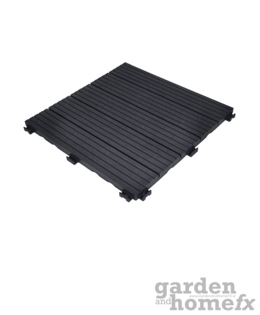 Easy Tile recycled rubber Balcony & Deck Patio Tile "Moasic & Comso" made from old car tyres, stocked in Ireland