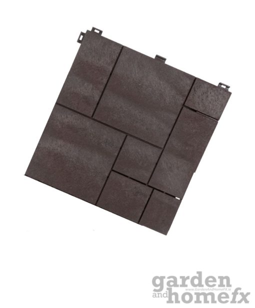 Easy Tile recycled rubber Balcony & Deck Patio Tile "Moasic & Comso" made from old car tyres, stocked in Ireland