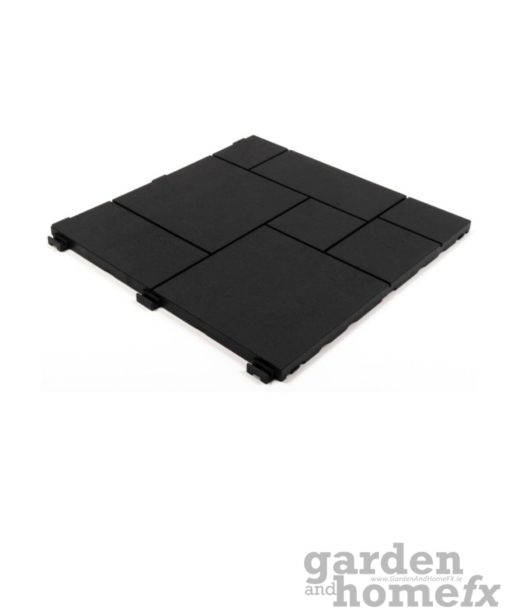 Easy Tile recycled rubber Balcony & Deck Patio Tile "Moasic & Comso" made from old car tyres, stocked in Ireland