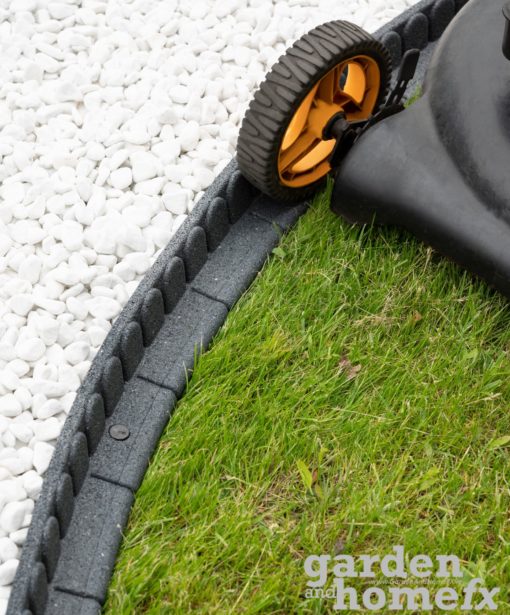 Flexi Curve "EZ Border" Lawn Mower Garden Lawn Edgeing is made from Recycled Rubber Car Tyres, Supplied in Ireland.