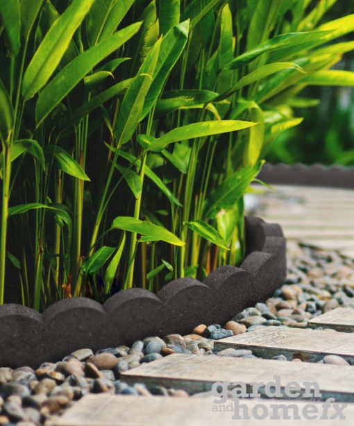 Flexi Curve "EZ Border" Scalloped Garden Lawn Edgeing is made from Recycled Rubber Car Tyres, Supplied in Ireland.