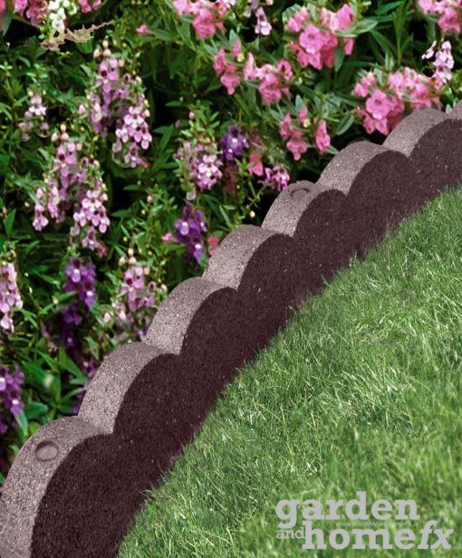 Flexi Curve "EZ Border" Scalloped Garden Lawn Edgeing is made from Recycled Rubber Car Tyres, Supplied in Ireland.