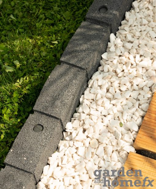 Flexi Curve "EZ Border" Roman Stone Garden Lawn Edgeing is made from Recycled Rubber Car Tyres, Supplied in Ireland.