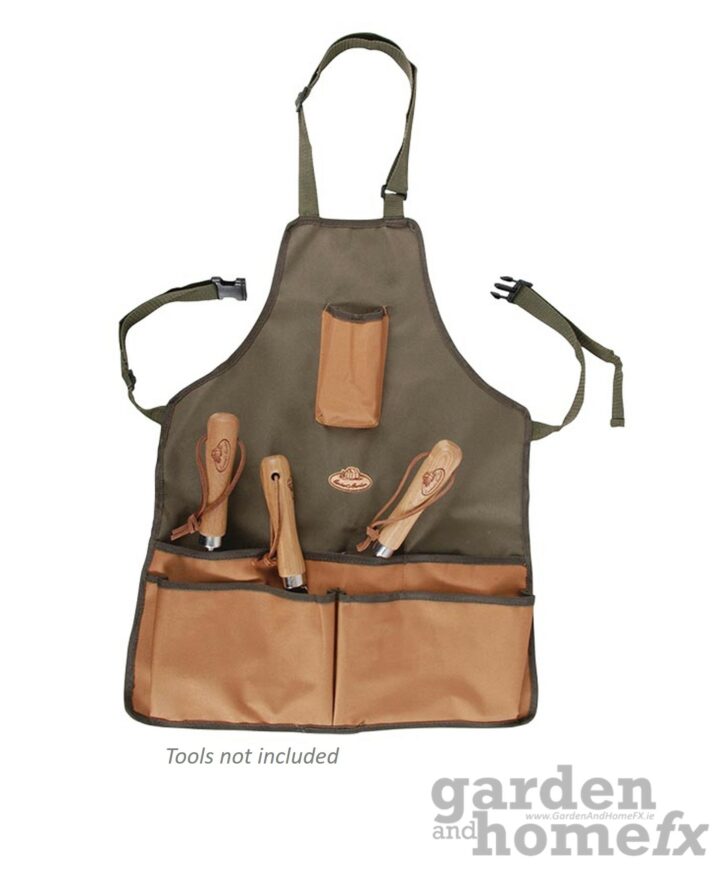 Esschert traditional green & brown gardening apron supplied in Ireland by www.GardenAndHomeFX.ie