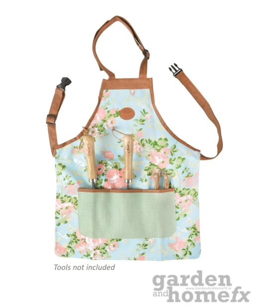 Esschart Design Full over the neck apron Rose Print pattern. Supplied in Ireland www.gardenandhomefx.ie