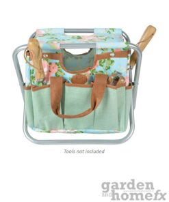 Esschert Rose Print Tool bag and folding Stool supplied in Ireland www.gardenandhomefx.ie