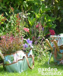 Esschert Rose Print Tool bag and folding Stool supplied in Ireland www.gardenandhomefx.ie
